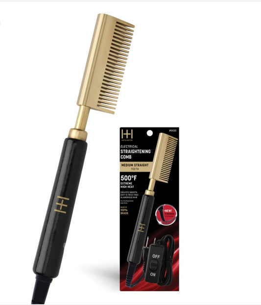 HOT & HOTTER MEDIUM WIDE TEETH Electrical Straightening Comb